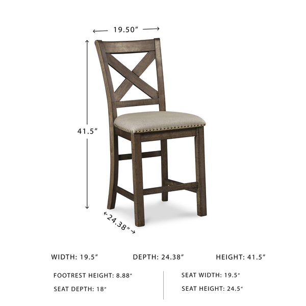 Upholstered Counter Height Barstool Set of 2