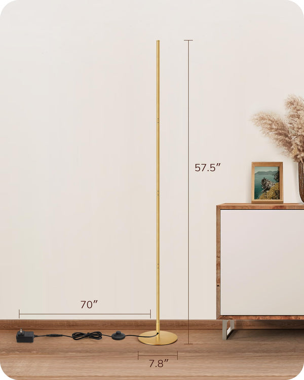 Slim Dimmable LED Corner Floor Lamp