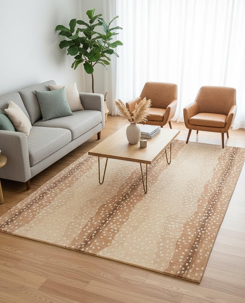 Hand-Tufted Wool Runner Rug – Antelope Pattern