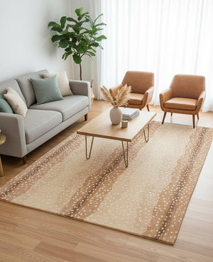 Hand-Tufted Wool Runner Rug – Antelope Pattern