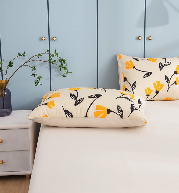 Floral Bed in a Bag Set – Yellow Fleur Botanical Tulips (12-Piece)