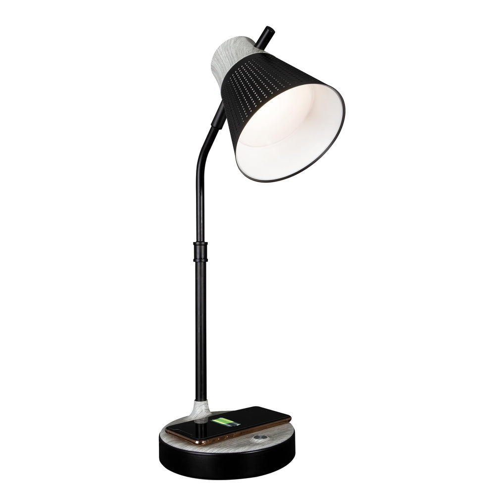 Wireless Charging LED Table Lamp with Flexible Neck