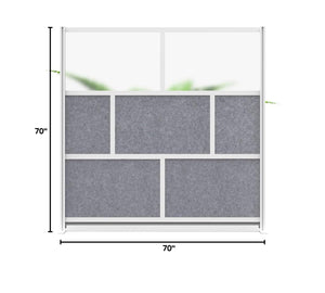 Modular Wall Room Divider System with Acoustic PET Panels