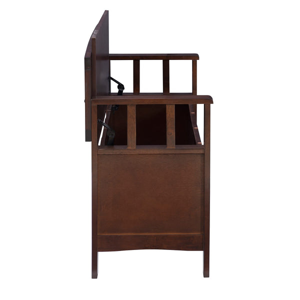 Mission-Style Storage Bench with Lift-Top Seat
