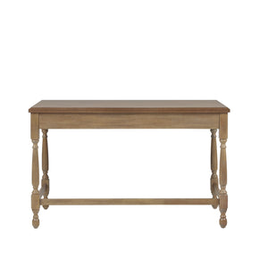 Farmhouse Writing Desk with Drawer – Natural Wood, 47.5"W