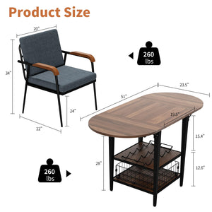 Corner Dining Table Set with Storage Bench