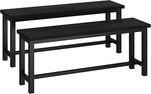 Dining Bench Set of 2 – Steel Frame & Wood Seat