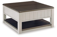 Farmhouse Lift-Top Coffee Table with Drawers & Casters