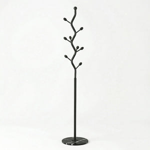 Tree Branch Coat Rack with Marble Base & 8 Hooks