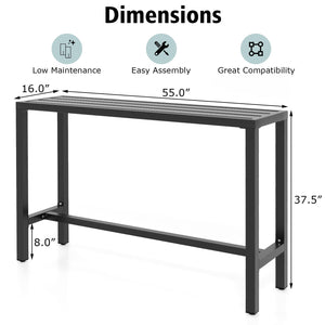 Metal Outdoor Bar Table – Counter Height Pub Dining Table