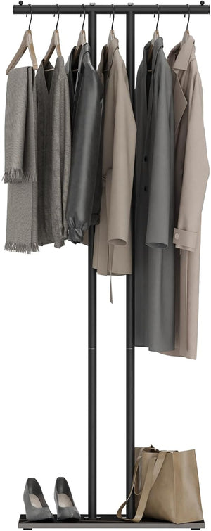 Metal Coat Rack Freestanding with Rock Base