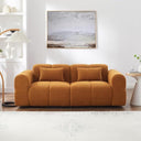 Modern 3-Seater Loveseat Sofa with Lambswool Upholstery