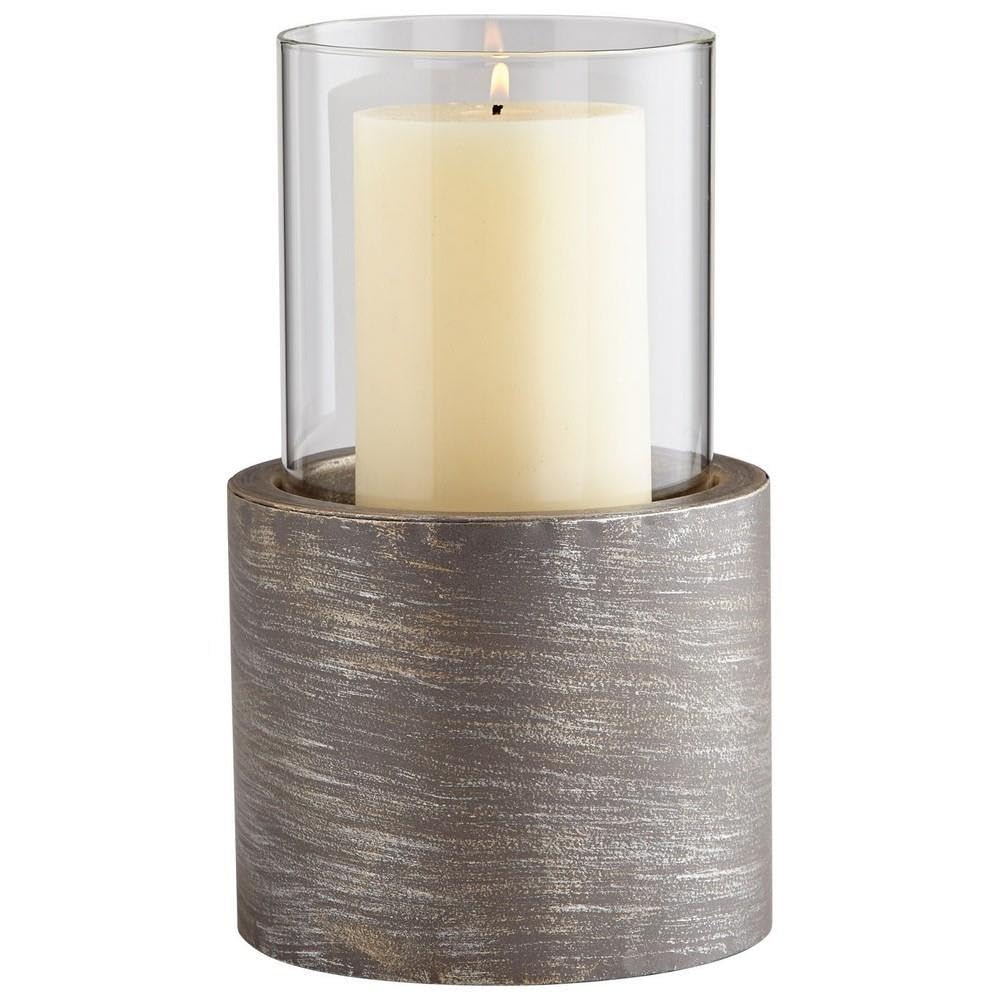 Valerian Small Iron Candle Holder – Silver
