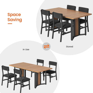 Extendable Dining Table Set for 4-6