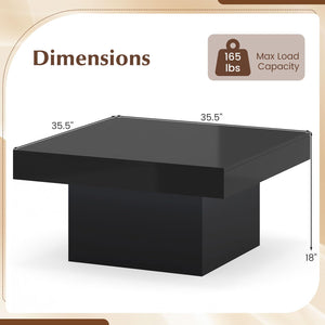 Square LED Coffee Table with Remote