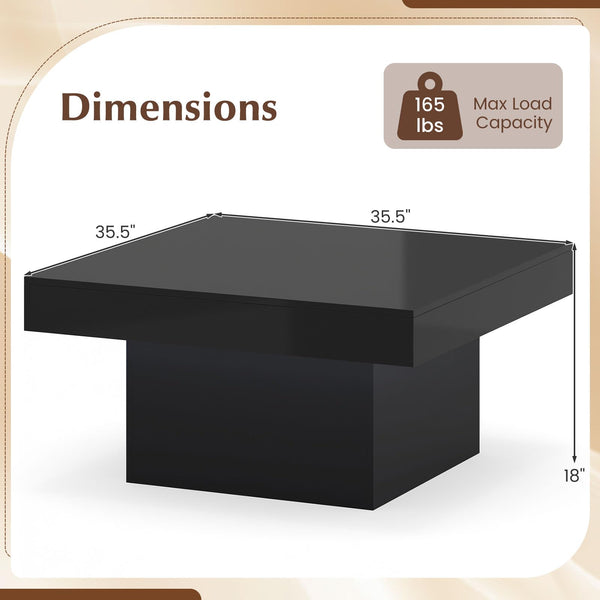 Square LED Coffee Table with Remote