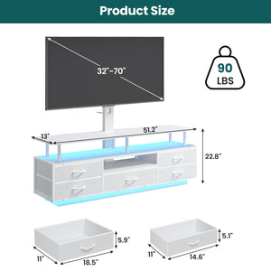 TV Stand with Mount & LED Lights