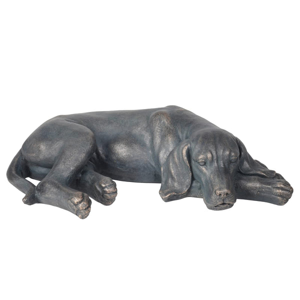 Sleeping Dog Garden Statue – Resin Outdoor Sculpture for Patio, Lawn & Yard