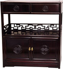 Chinese Tea Cabinet – Carved Rosewood | Antique Black