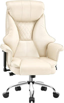 Big & Tall High-Back Leather Office Chair with Adjustable Lumbar Support