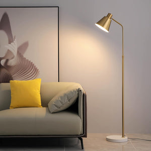 Gold Brass Adjustable LED Floor Lamp