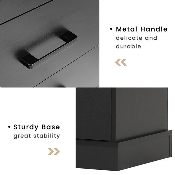 6-Drawer Double Dresser – Wide Wood Storage Chest with Metal Handles