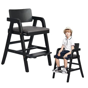 Adjustable Wooden High Chair for Toddlers & Babies