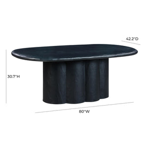 Faux Plaster Oval Dining Table
