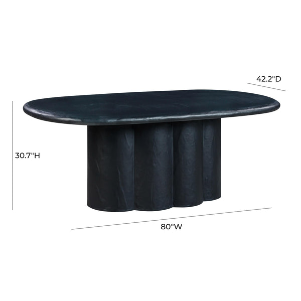 Faux Plaster Oval Dining Table
