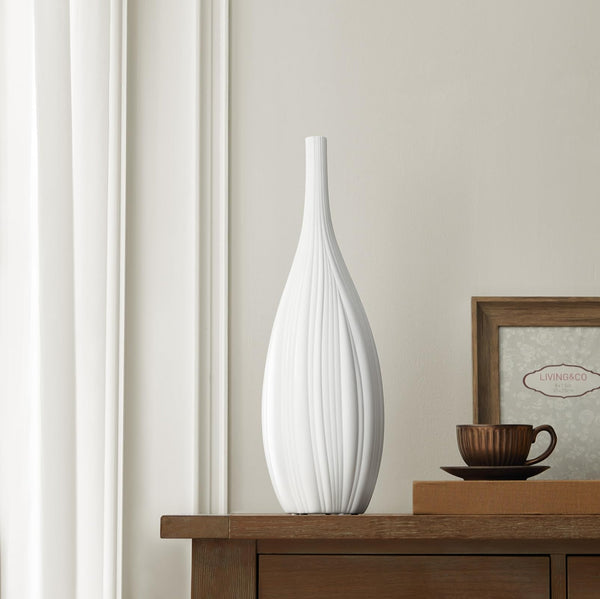 Ceramic Table Lamp – Dimmable, White Translucent Shade with Warm Ambient Lighting
