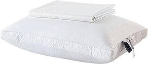 Organic Cotton Bed Pillows with Pillowcase – Down Alternative, Queen & King