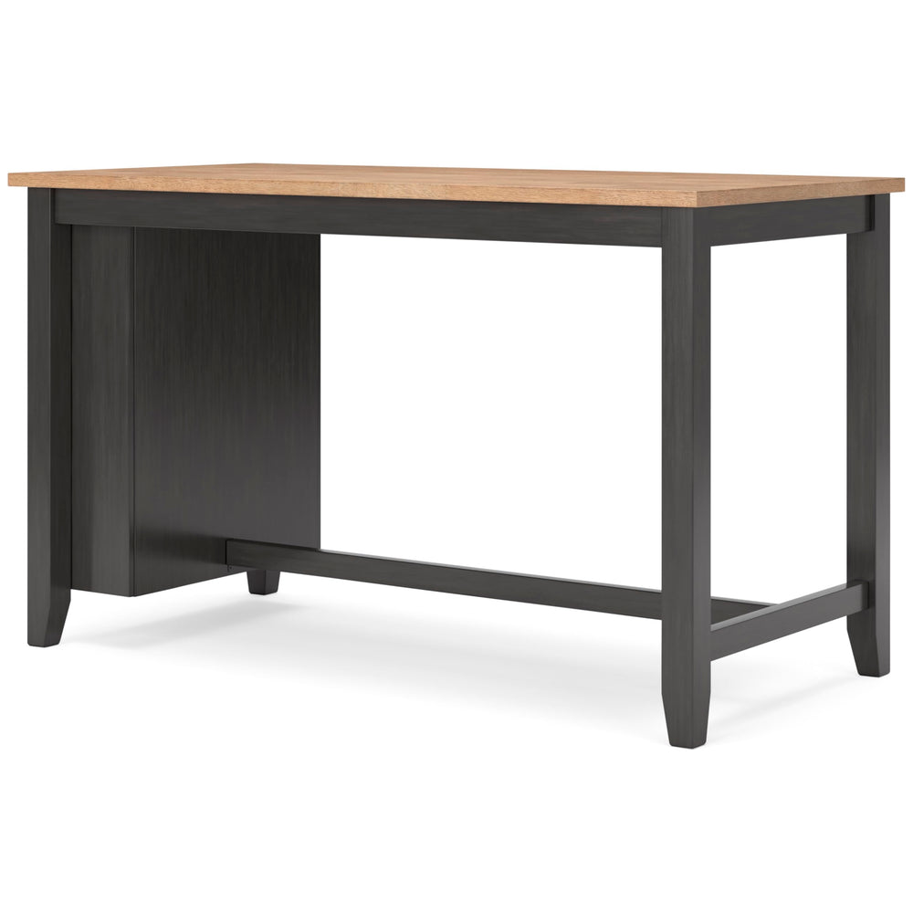 Counter Height Dining Table with Storage Shelves