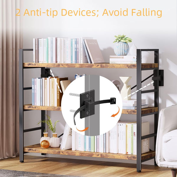 Adjustable Bookshelf with Metal Frame – 3, 4 & 5-Tier