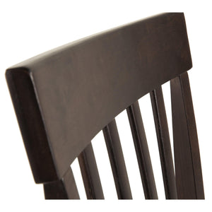 Rake Back Dining Room Chair Set of 2 – Dark Brown