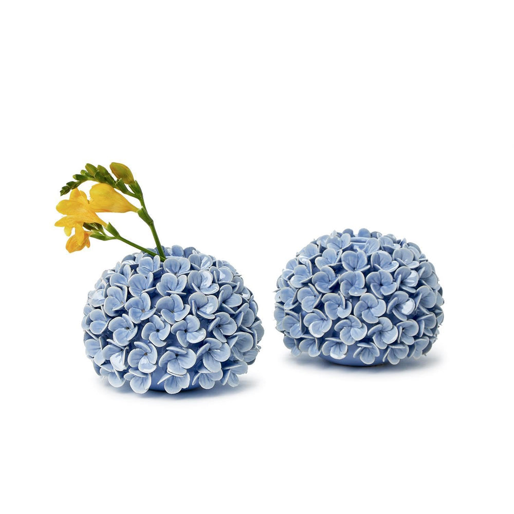 Hydrangea Bud Vases & Taper Candle Holders Set of 2