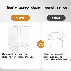 Clear Acrylic End Table & Nightstand – 2 or 3 Tier