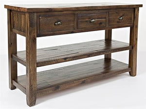 Solid Acacia Farmhouse Console Table 50"L x 18"W x 30"H