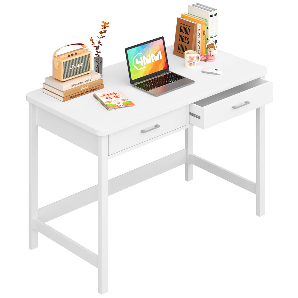 39.4" Computer Desk with Drawers – Modern Home Office Writing Table