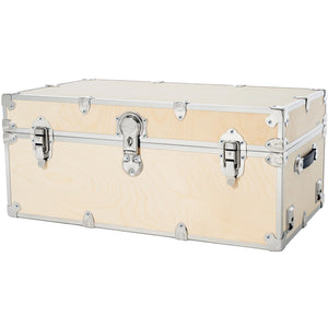 34 Inch Wood Storage Trunk with Soft-Close Lid