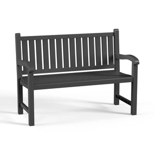 Outdoor Resin Garden Bench – 2-Person Weatherproof Patio Seat