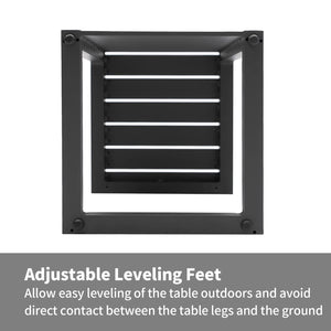 Aluminum C-Shaped Outdoor Side Table