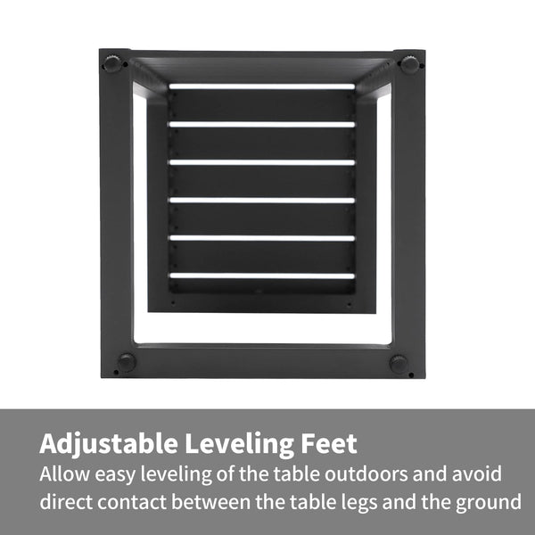 Aluminum C-Shaped Outdoor Side Table