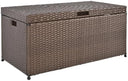 Wicker Rattan Outdoor Storage Deck Box with Steel Frame