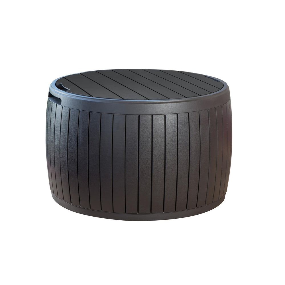 37-Gallon Round Outdoor Deck Box with Seating