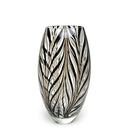 Hand Blown Art Glass Vase – Feather Pattern