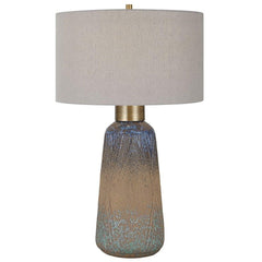 Ceramic Table Lamp with Embossed Design