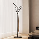 Freestanding Wood Coat Rack Tree with 12 Hooks