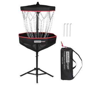 Portable Disc Golf Basket with 16 Heavy-Duty Chains