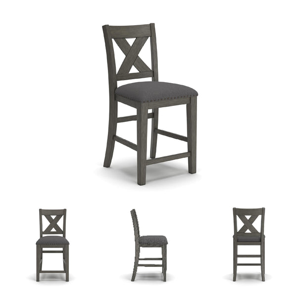 7-Piece Counter Height Dining Set with Upholstered Bar Stools