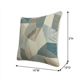 Blue Velvet Throw Pillow Set of 2 – 19 Inch Square Decorative Cushions